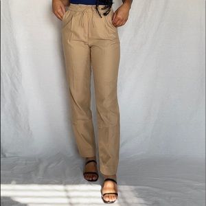 Khaki High Waisted Casual Pant